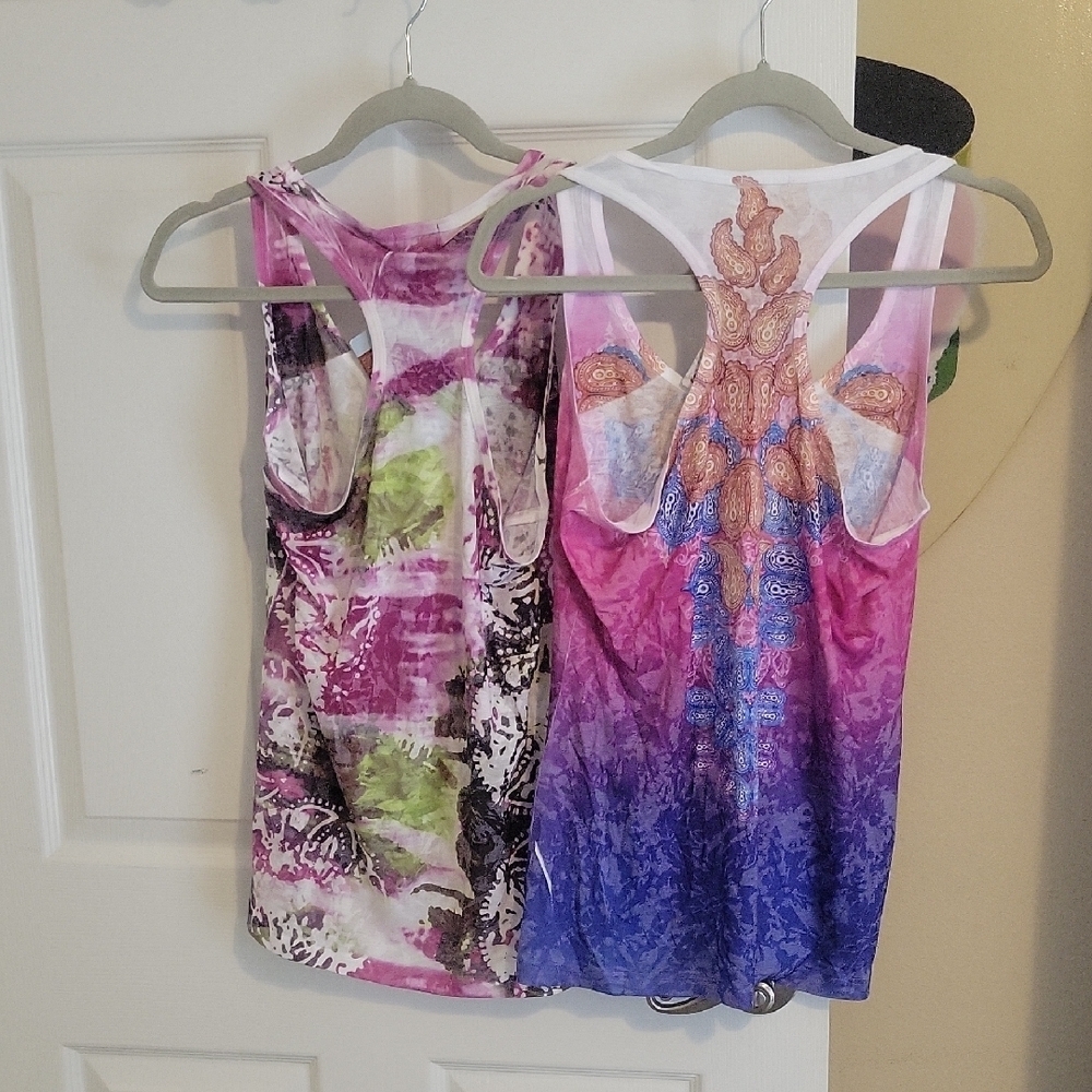 2 Mossimo Supply Co. SzLg Pink and Blue Tie-Dye Tank Tops NWT - Picture 5 of 5